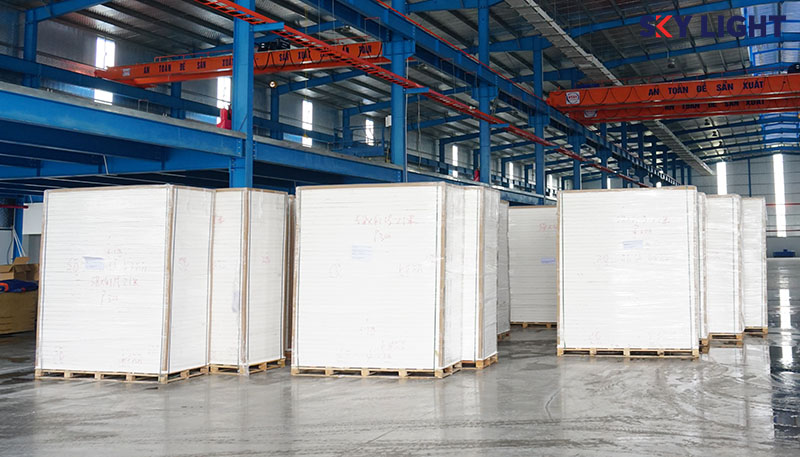 Lõi chống cháy MGO tại xưởng sản xuất Sky Light