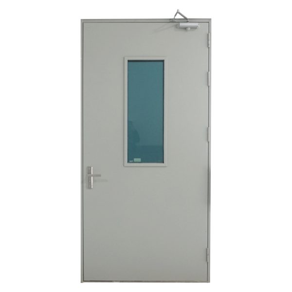 cửa chống cháy 1 cánh có ô kính sky light