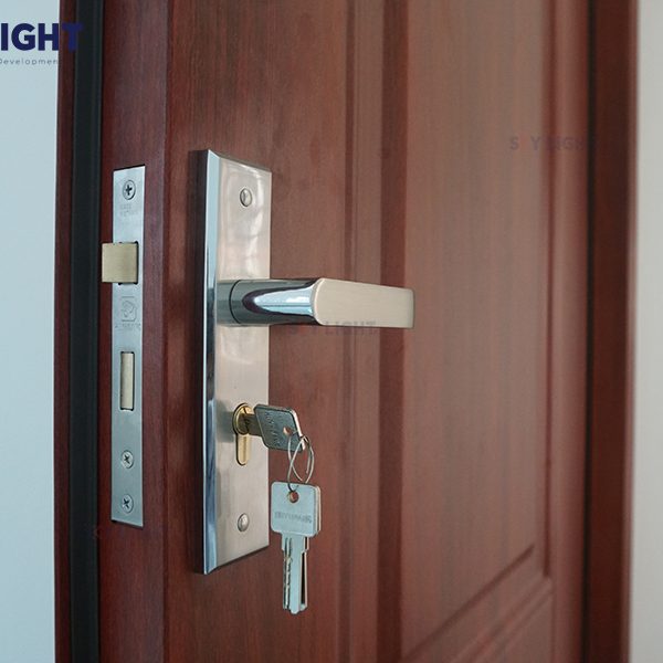 Phụ kiện cửa thép vân gỗ thông phòng cánh đơn