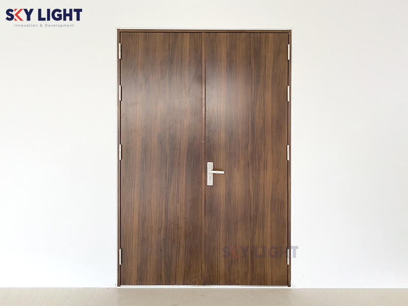 cửa chống cháy giả gỗ văn phòng sky light