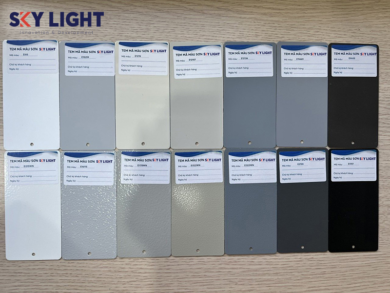 Bảng màu sơn tĩnh điện Sky Light