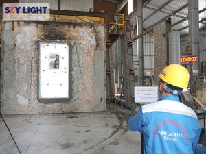 Kiểm định đốt mẫu cửa chống cháy EI60