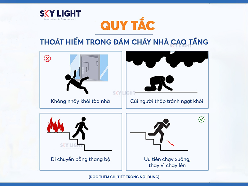 Kỹ năng thoát hiểm hỏa hoạn ở nhà cao tầng