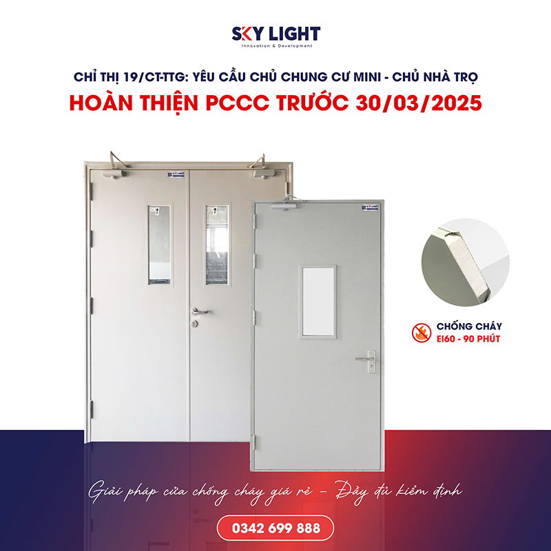 cửa chống cháy khu trọ