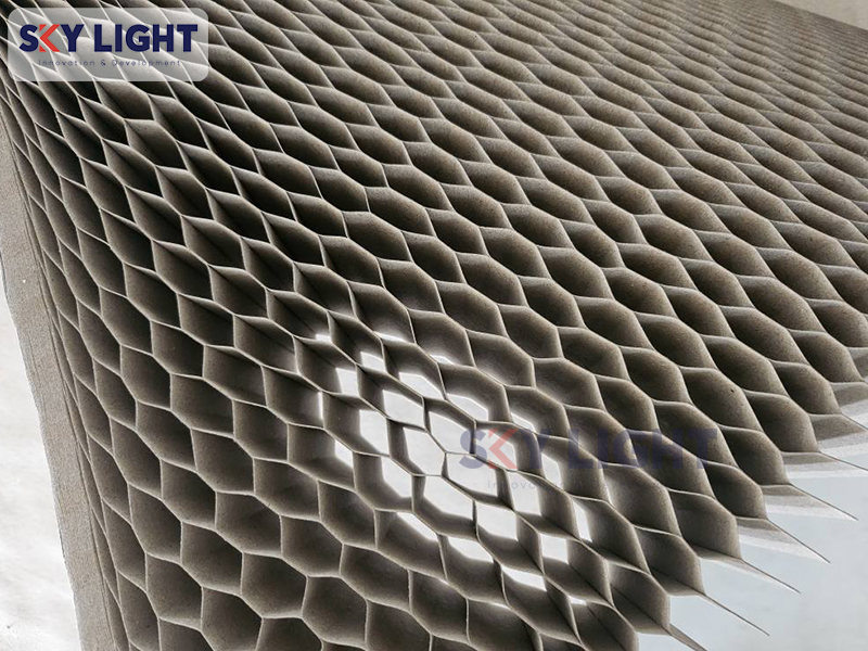 lõi giấy tổ ong honeycomb paper cho cửa thép sky light