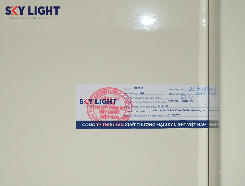 Sky Light cung cấp và lắp đặt cửa chống cháy Thanh Hóa