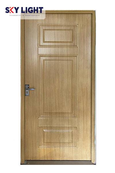 7 mẫu cửa thép vân gỗ dân dụng Sky Light an toàn, hiện đại