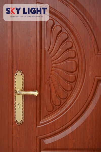7 mẫu cửa thép vân gỗ dân dụng Sky Light an toàn, hiện đại