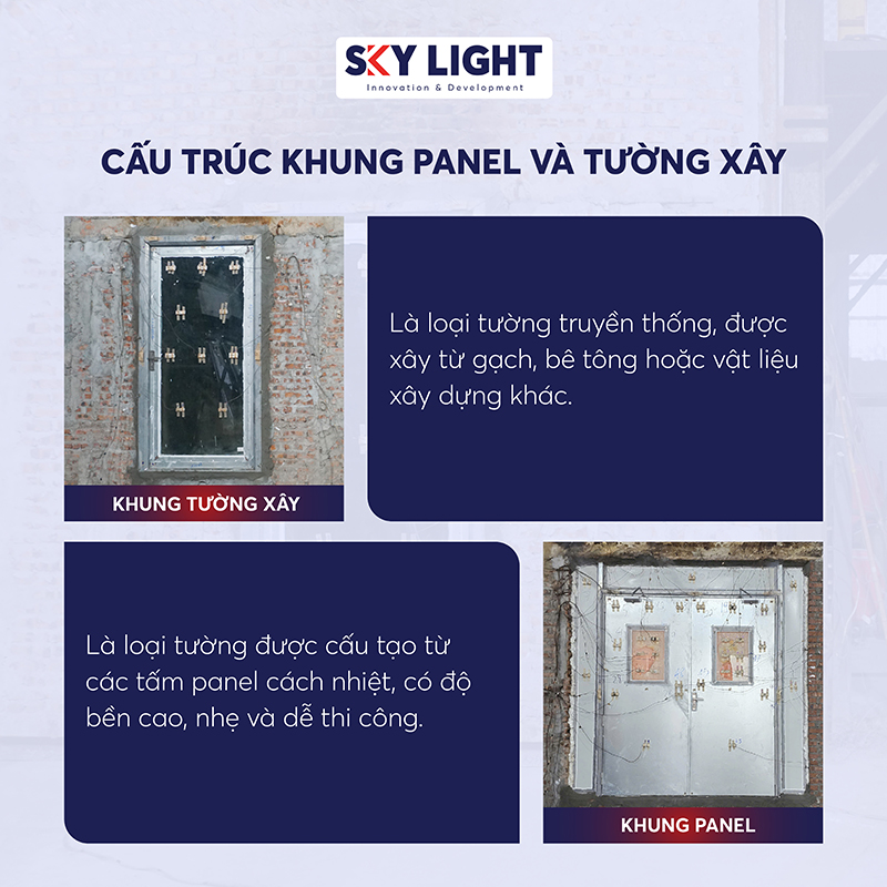 Điểm khác nhau giữa cấu trúc khung panel và tường xây