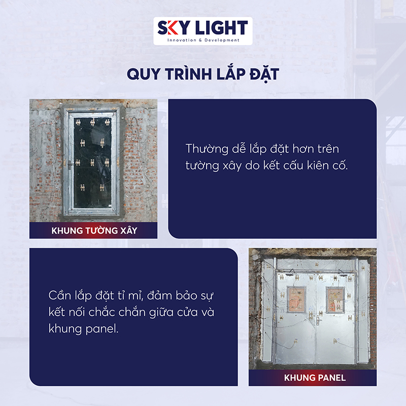 Kiểm định đốt mẫu cửa chống cháy trên khung panel và khung tường xây