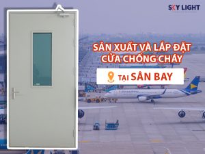 sky light sản xuất, cung cấp và lắp đặt cửa chống cháy sân bay