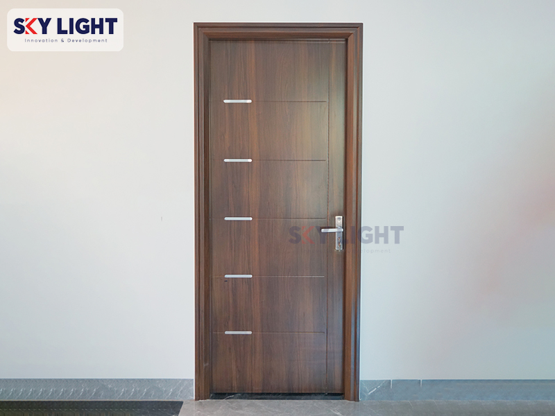 Cửa thép vân gỗ 1 cánh Sky Light