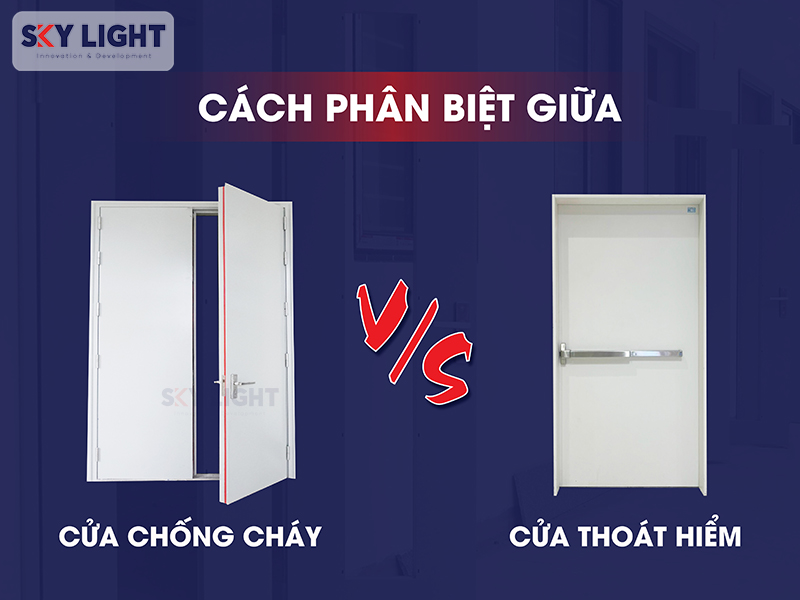 Phân biệt cửa chống cháy và cửa thoát hiểm
