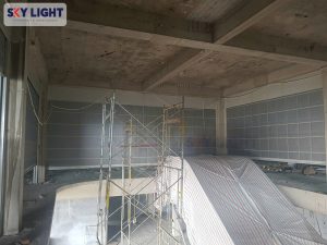 sky light sản xuất, cung cấp và lắp đặt rèm cuốn chống cháy đảm bảo an toàn pccc