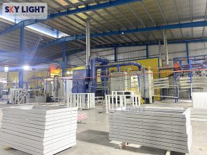 quy trình sơn tĩnh điện cửa thép chống cháy tại sky light