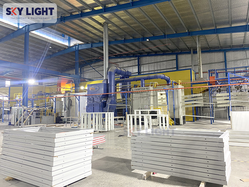 quy trình sơn tĩnh điện cửa thép chống cháy tại sky light