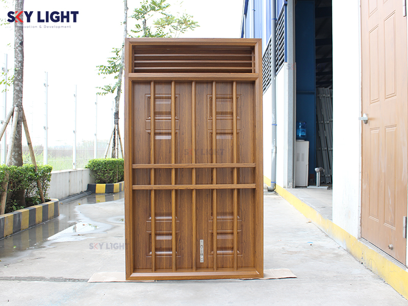 cửa sổ thép vân gỗ sky light đa dạng mẫu mã, kiểu dáng