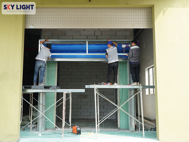 7 bước lắp đặt rèm cuốn chống cháy ei90 chuyên nghiệp, đảm bảo an toàn pccc