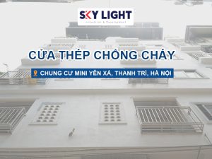 cửa chống cháy sky light tại chung cư mini yên xá, thanh trì, hà nội