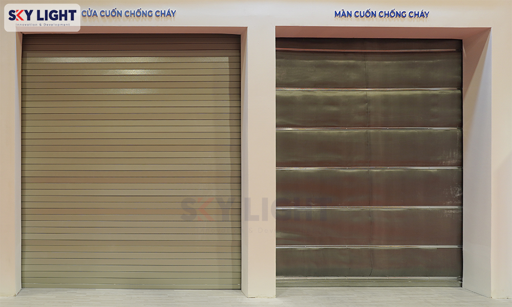 cửa cuốn chống cháy và màn cuốn chống cháy