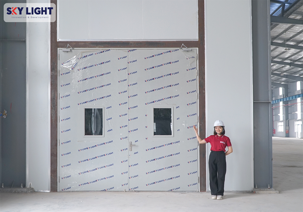 cửa chống cháy ei60 2 cánh sky light