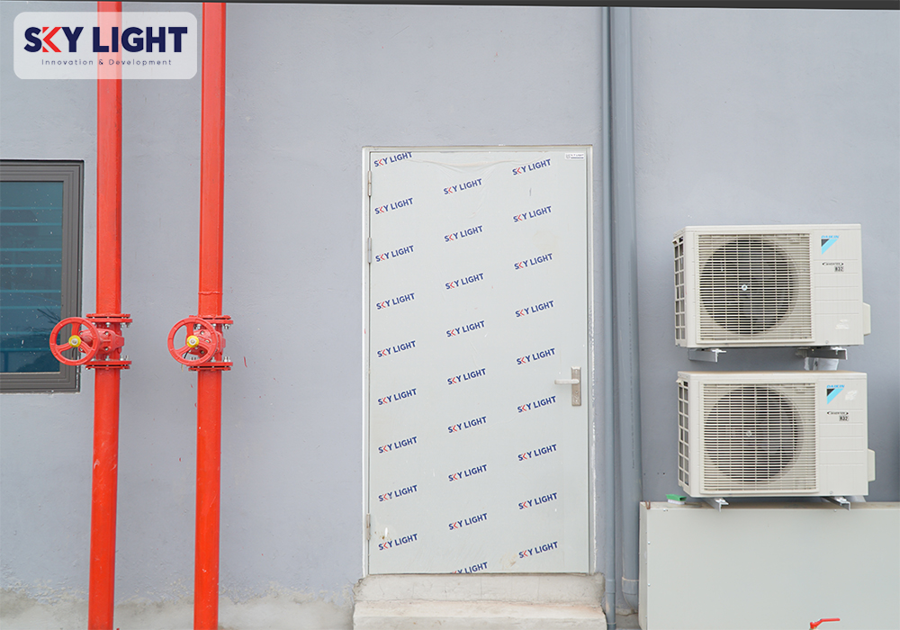 cửa chống cháy ei60 1 cánh sky light